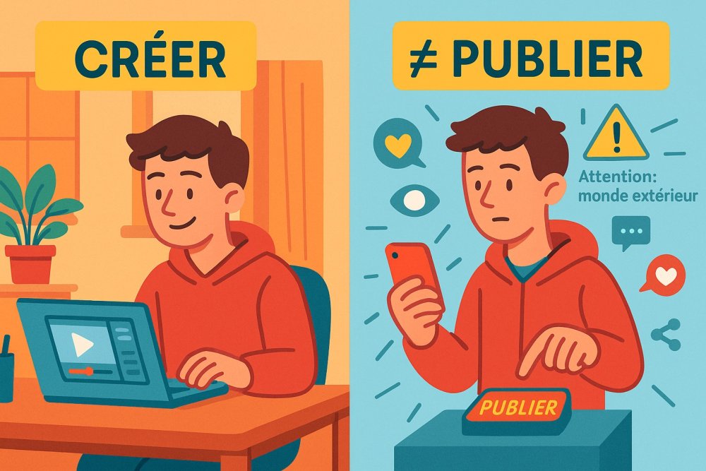 Créer ≠ Publier