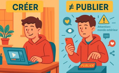 Créer ≠ Publier